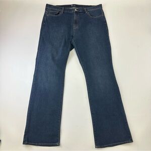 Gap boot cut dark rinse blue jeans Size 16 33inch stretch cotton dark wash
